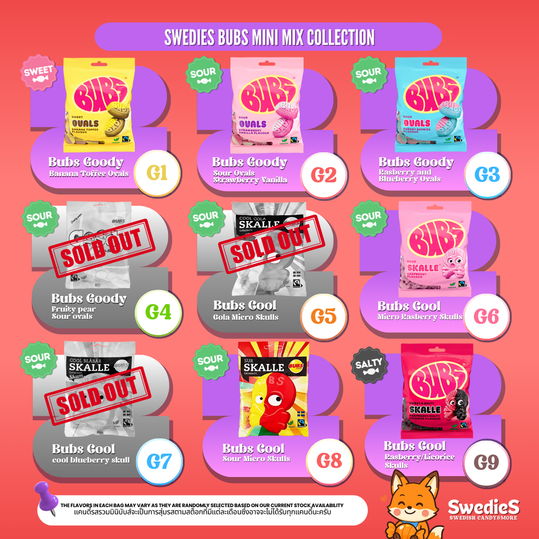 Bubs Mini Mix | Swedish Candy by Swedies™