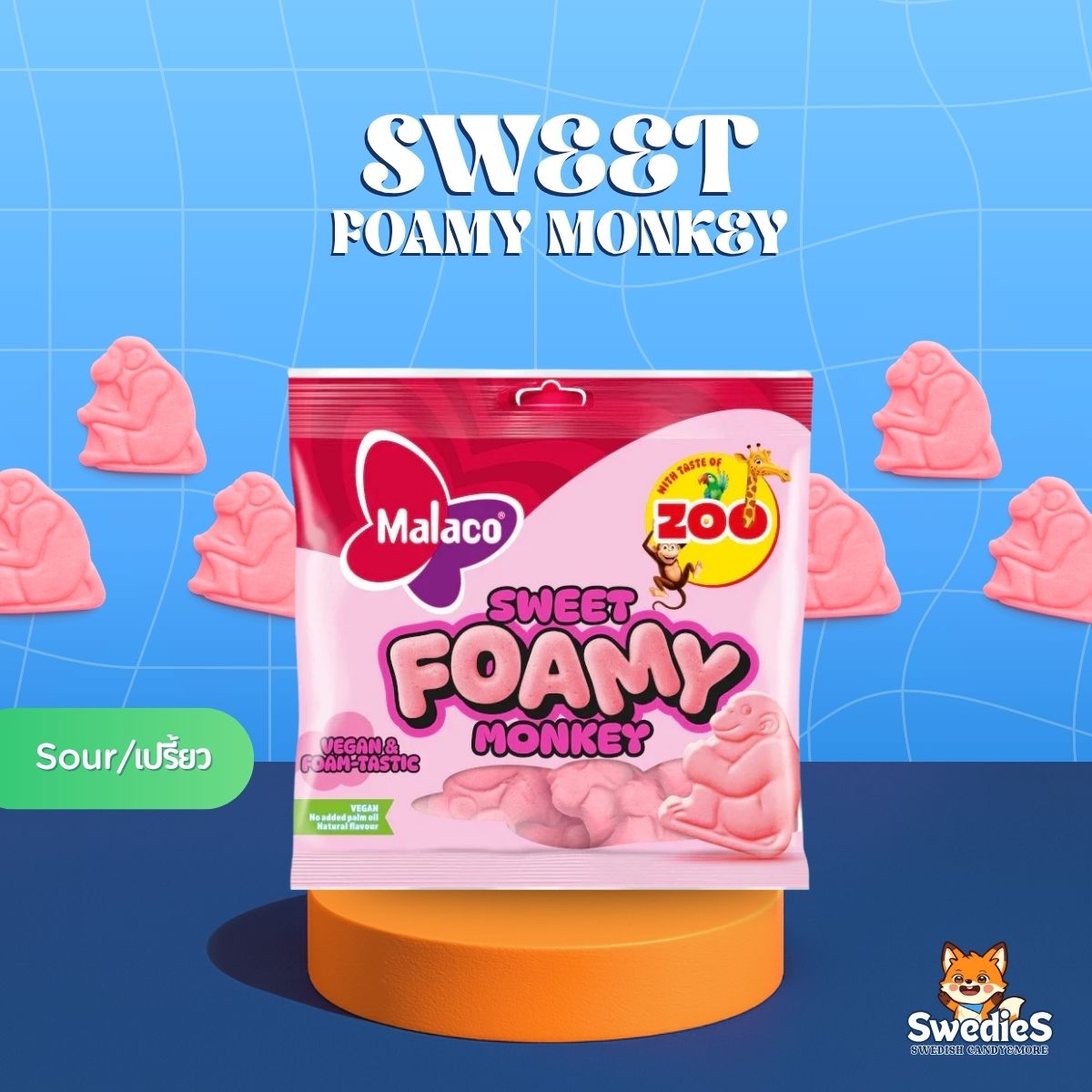 Swedish Gummies by Swedies in a small pack, colorful assorted Swedish candy pieces with fruity flavors.