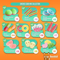 Swedish Sour Mix candy by Swedies featuring colorful, tangy sour candies in various shapes and bright packaging.
