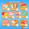 Assorted Swedish candies from Swedies' Classic Mix featuring colorful, traditional Swedish sweets in a clear container.