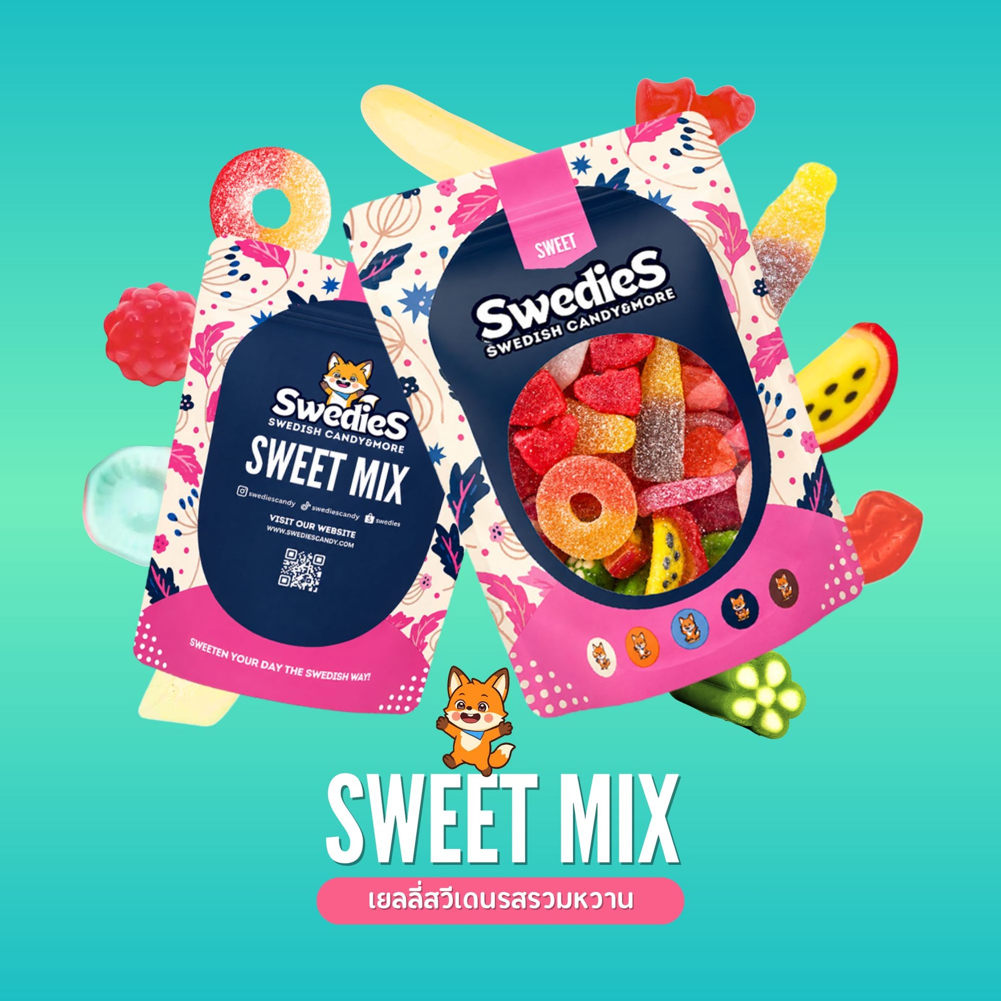 Swedies Sweet Mix Swedish gummies and Scandinavian candy assortment